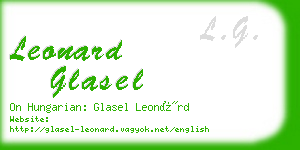 leonard glasel business card